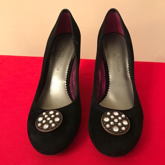 Lindsay Phillips Velvet Wedge Shoes